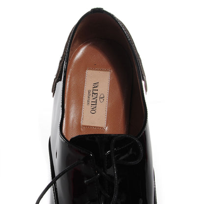 Valentino Garavani Patent Lace Art Oxfords 40 Black 7 of 7