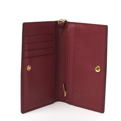 Celine Smooth Lambskin Frame Coin Card Purse Burgundy 4 of 7