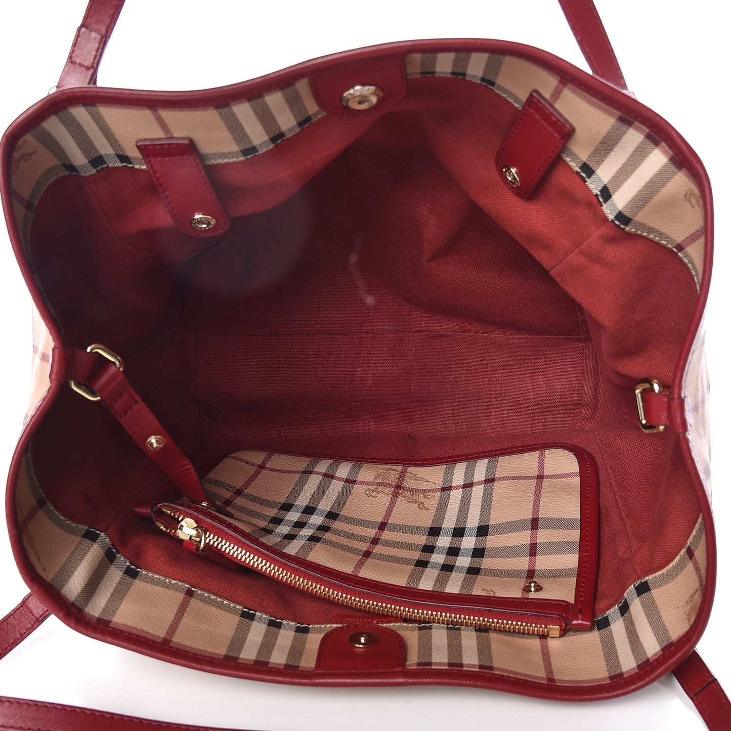 Haymarket Check Small Canterbury Tote Military Red