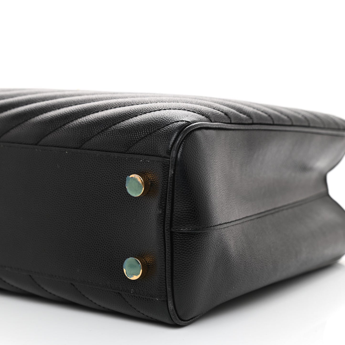 Grain De Poudre Matelasse Chevron Monogram Shopping Bag Black