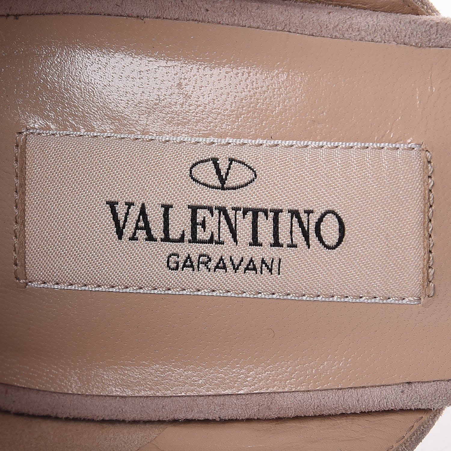 Valentino Garavani Suede Caged Ankle Strap Sandals 38 Camel Rose 6 of 9