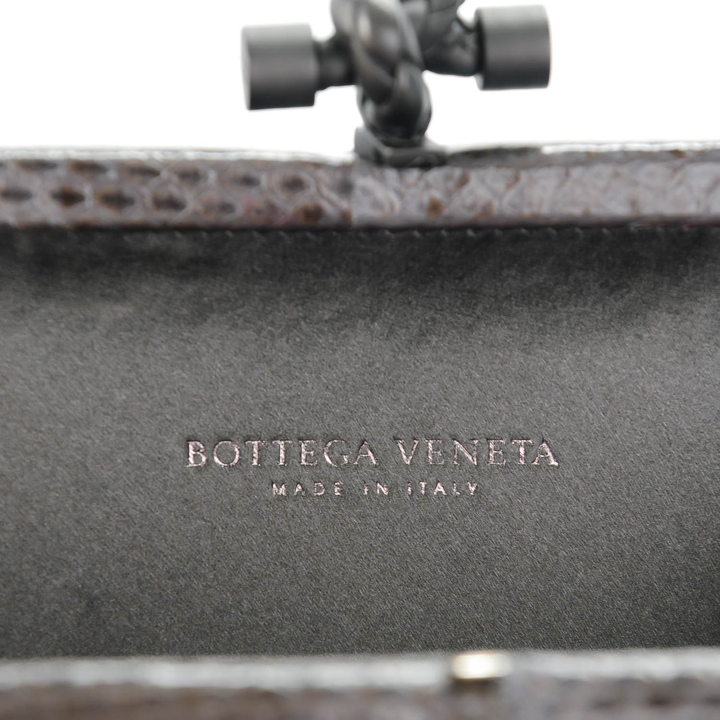 Satin Intreccio Impero Ayers Knot Clutch Ardoise