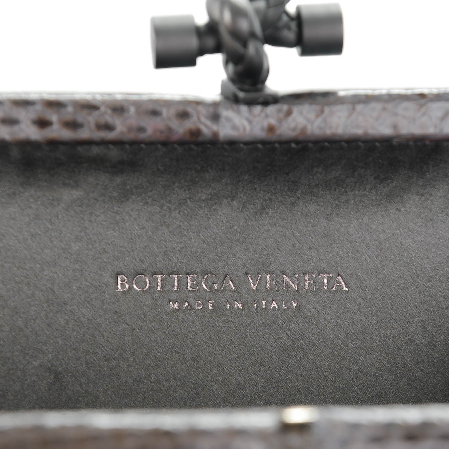 Bottega Veneta Satin Intreccio Impero Ayers Knot Clutch Ardoise 6 of 6