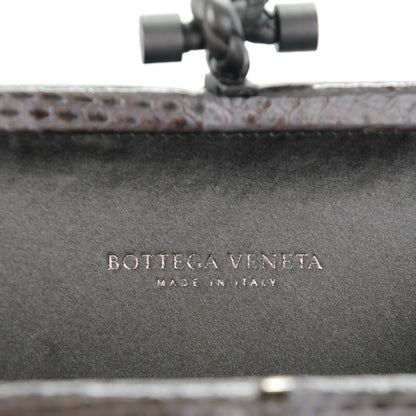 Bottega Veneta Satin Intreccio Impero Ayers Knot Clutch Ardoise 6 of 6
