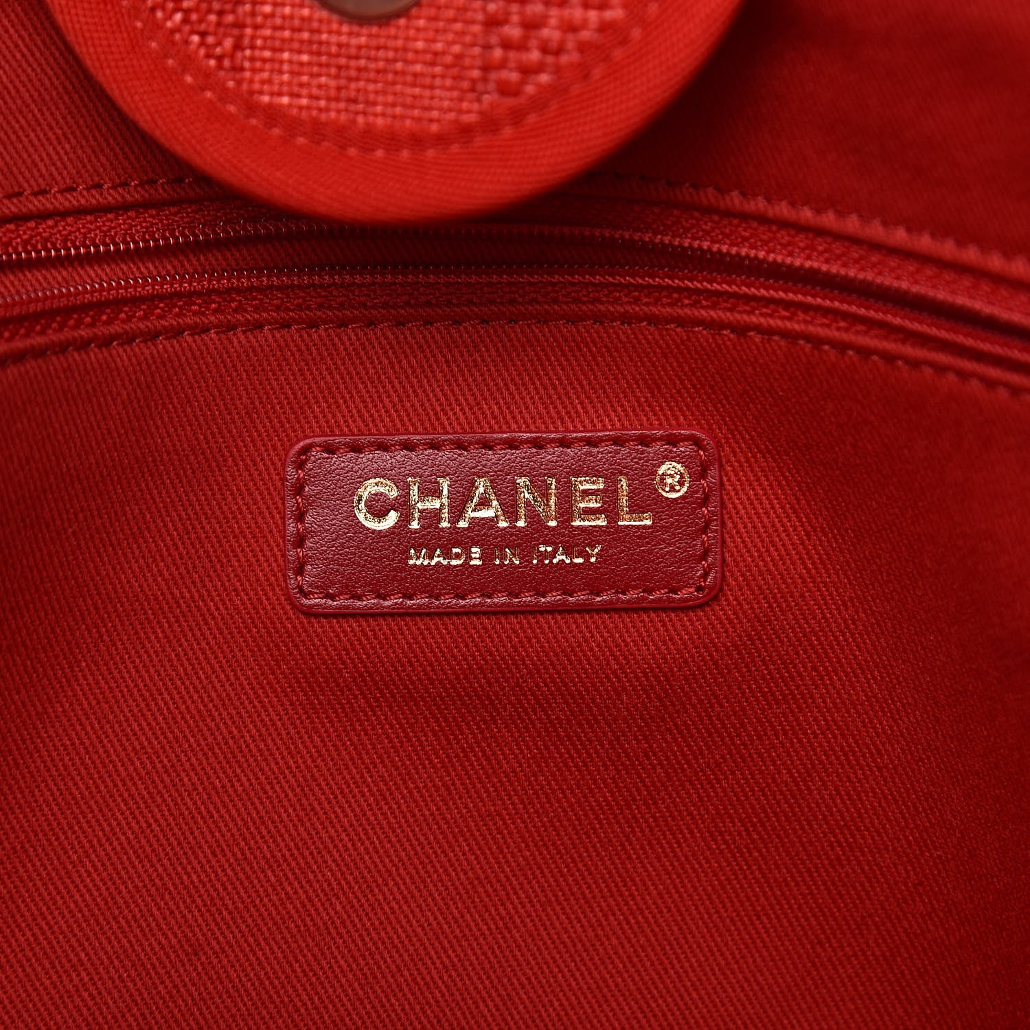 Chanel Mixed Fibers Striped Large Deauville Tote Red 6 of 11