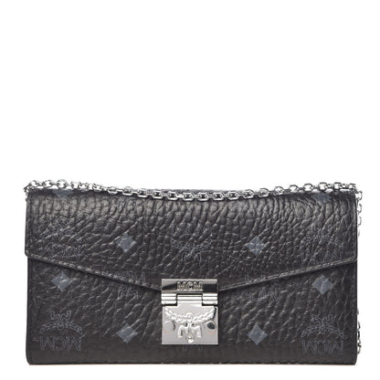 MCM Visetos Large Patricia Wallet On Chain Black 1 of 10
