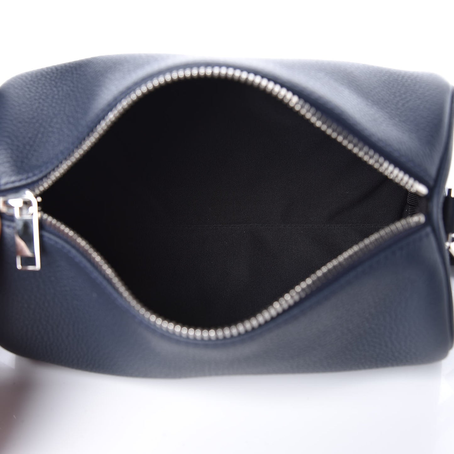 HOMME Grained Calfskin Mens Roller Pouch Navy Blue