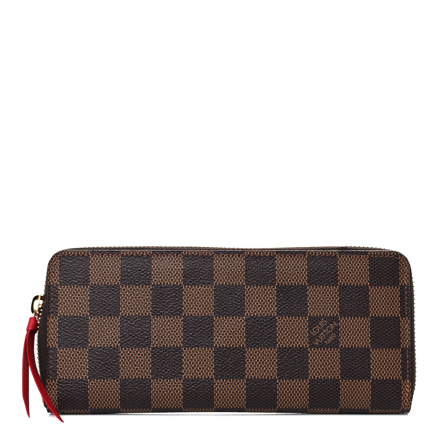 Louis Vuitton Damier Ebene Clemence Wallet Cherry 1 of 7