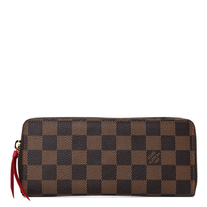 Louis Vuitton Damier Ebene Clemence Wallet Cherry 1 of 7