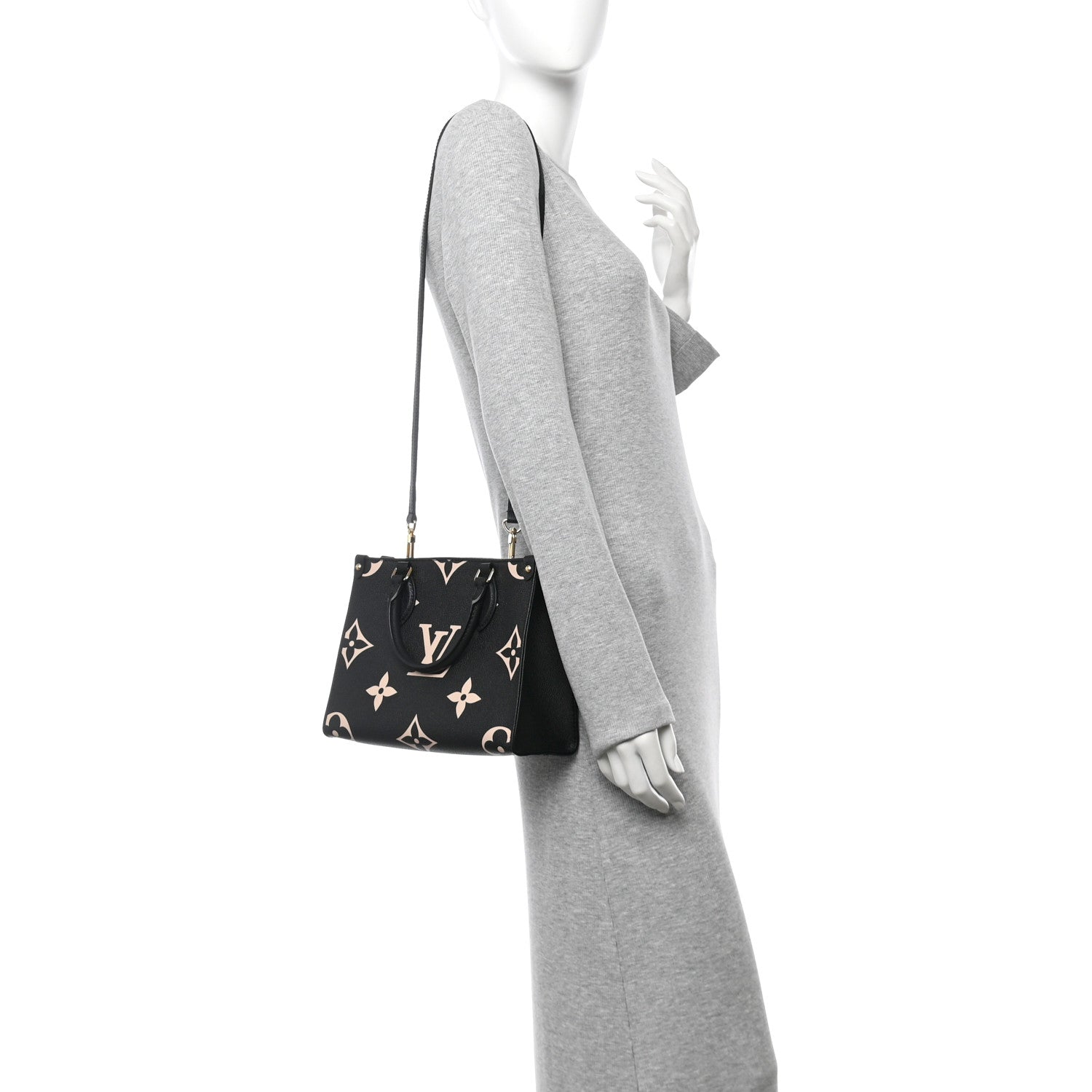 Louis Vuitton Empreinte Monogram Giant Onthego PM Black Beige 2 of 9