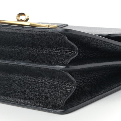 Dolce & Gabbana Grained Calfskin Rosalia Shoulder Bag Black 9 of 10