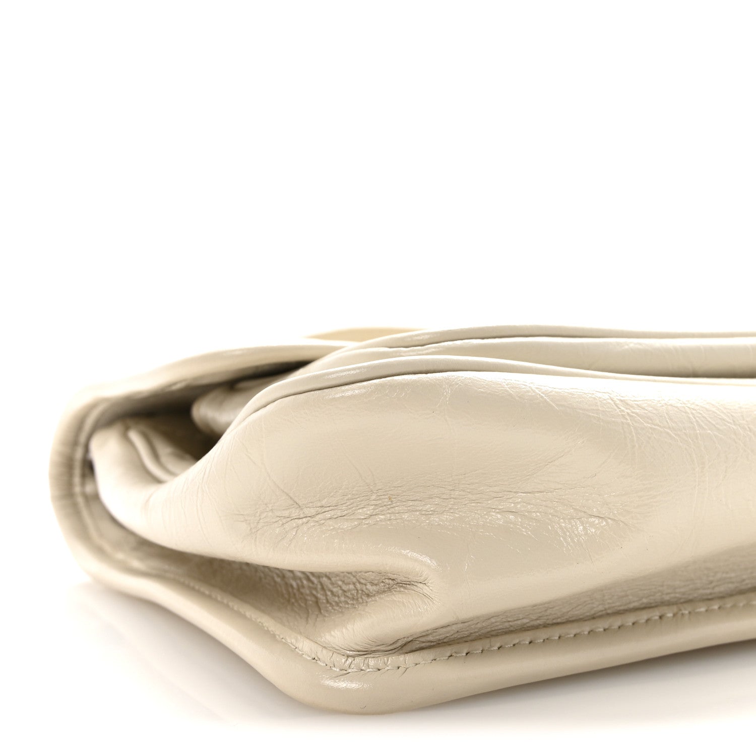 Saint Laurent Crinkled Calfskin Matelasse Monogram Baby Niki Chain Satchel Ivory 8 of 10