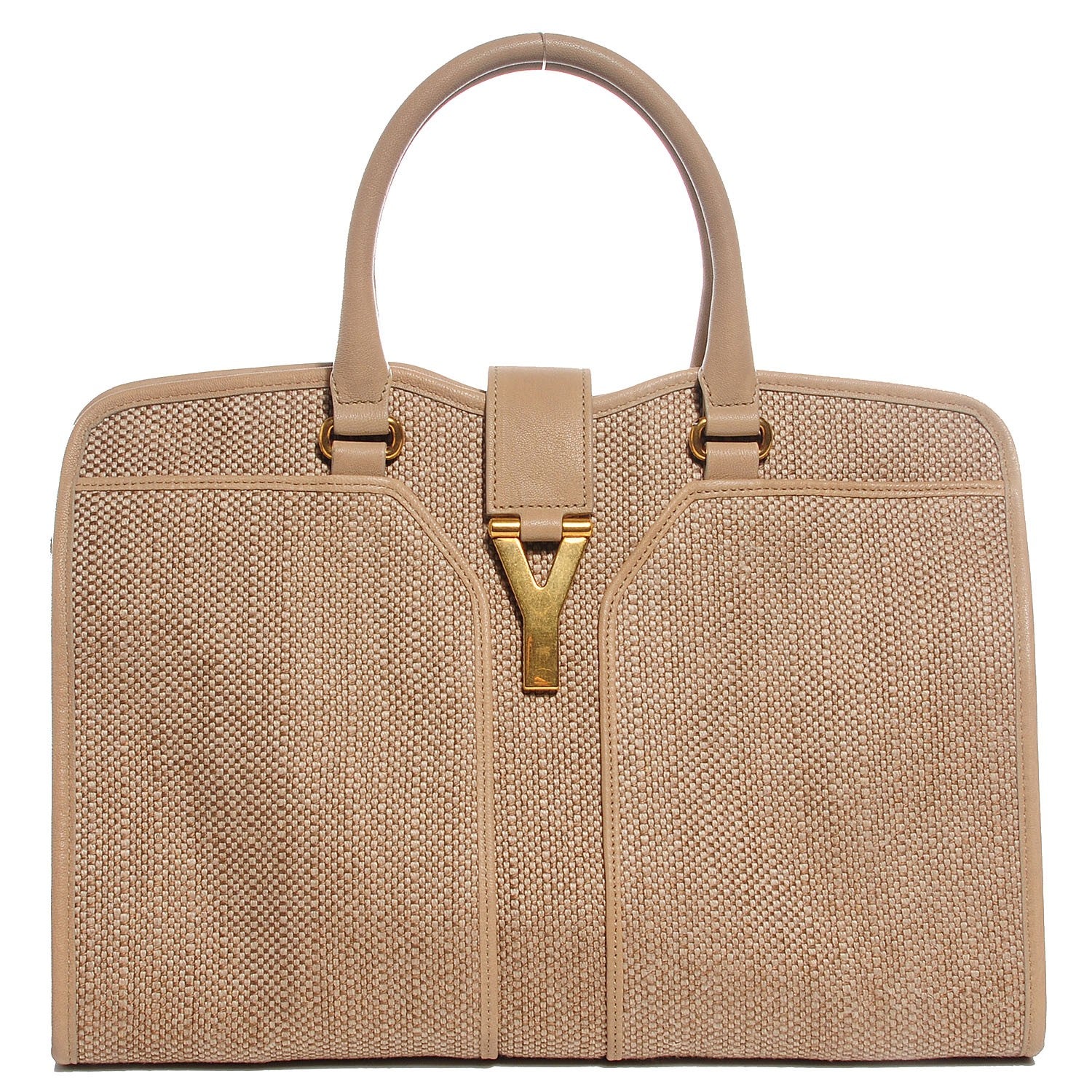 Saint Laurent Sheepskin Straw Raffia Medium Cabas ChYc 1 of 7