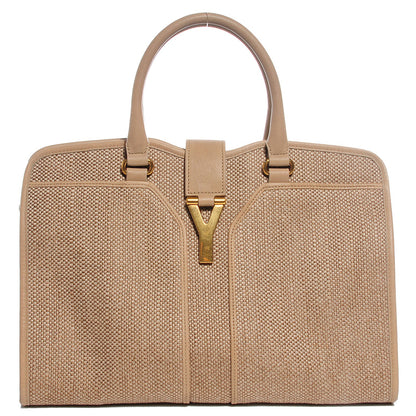 Saint Laurent Sheepskin Straw Raffia Medium Cabas ChYc 1 of 7