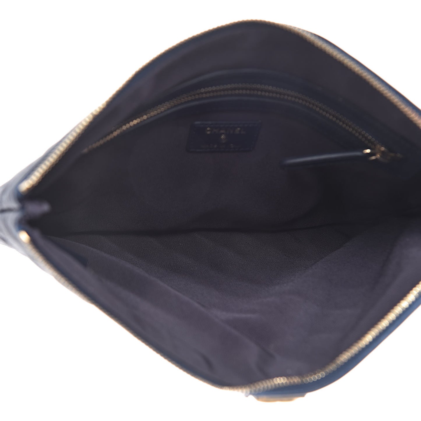 Caviar Quilted Medium Boy Cosmetic Case Navy