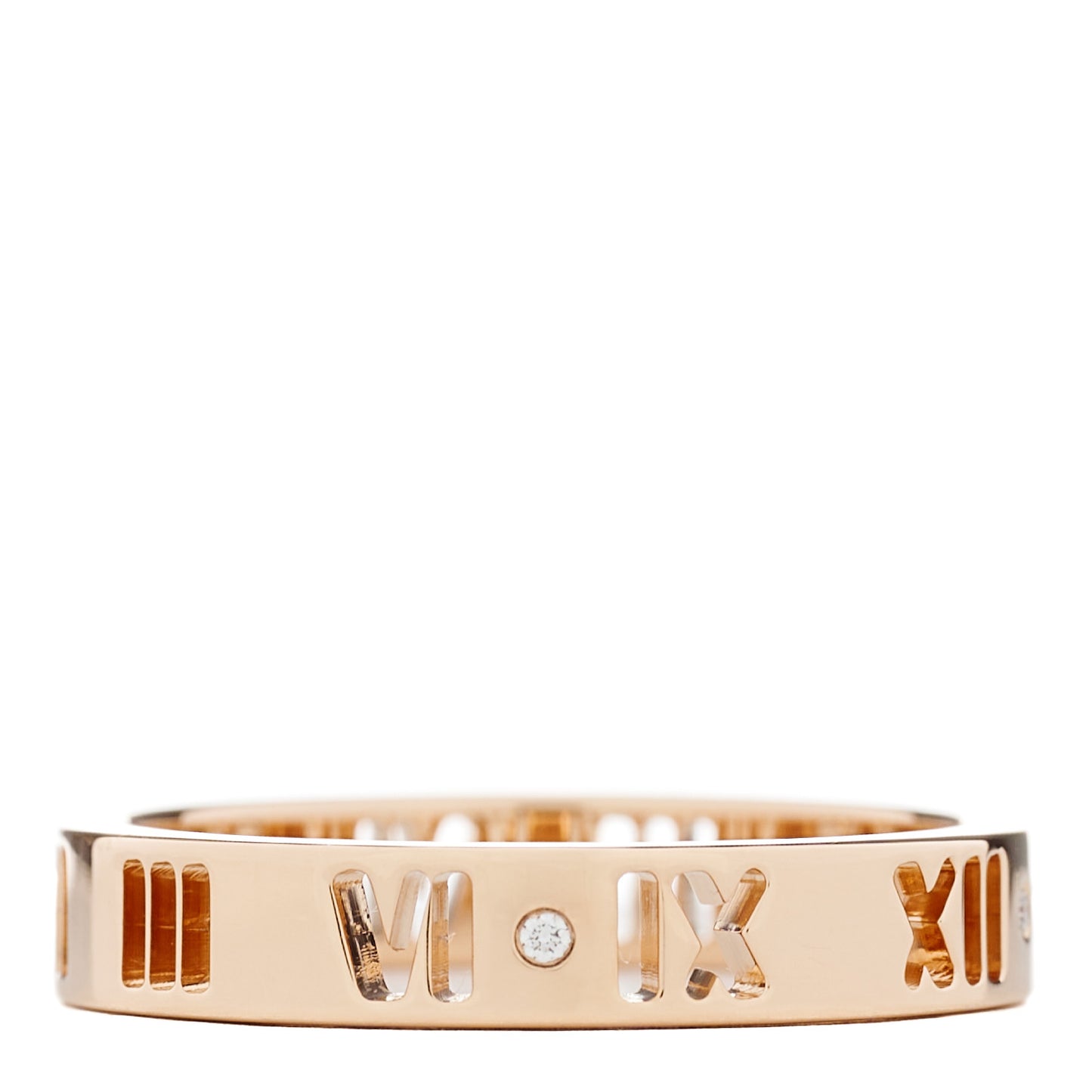 18K Rose Gold Diamond Atlas Pierced Ring 53 6.25