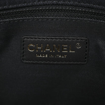 Chanel Denim Quilted Denim Mood Large Flap Black Multicolor 6 of 11
