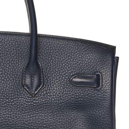 Hermes Taurillon Clemence Birkin 35 Bleu Abysse 14 of 27