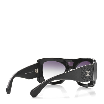 Chanel Lambskin Shield Quilted Sunglasses 71267 Black 4 of 7