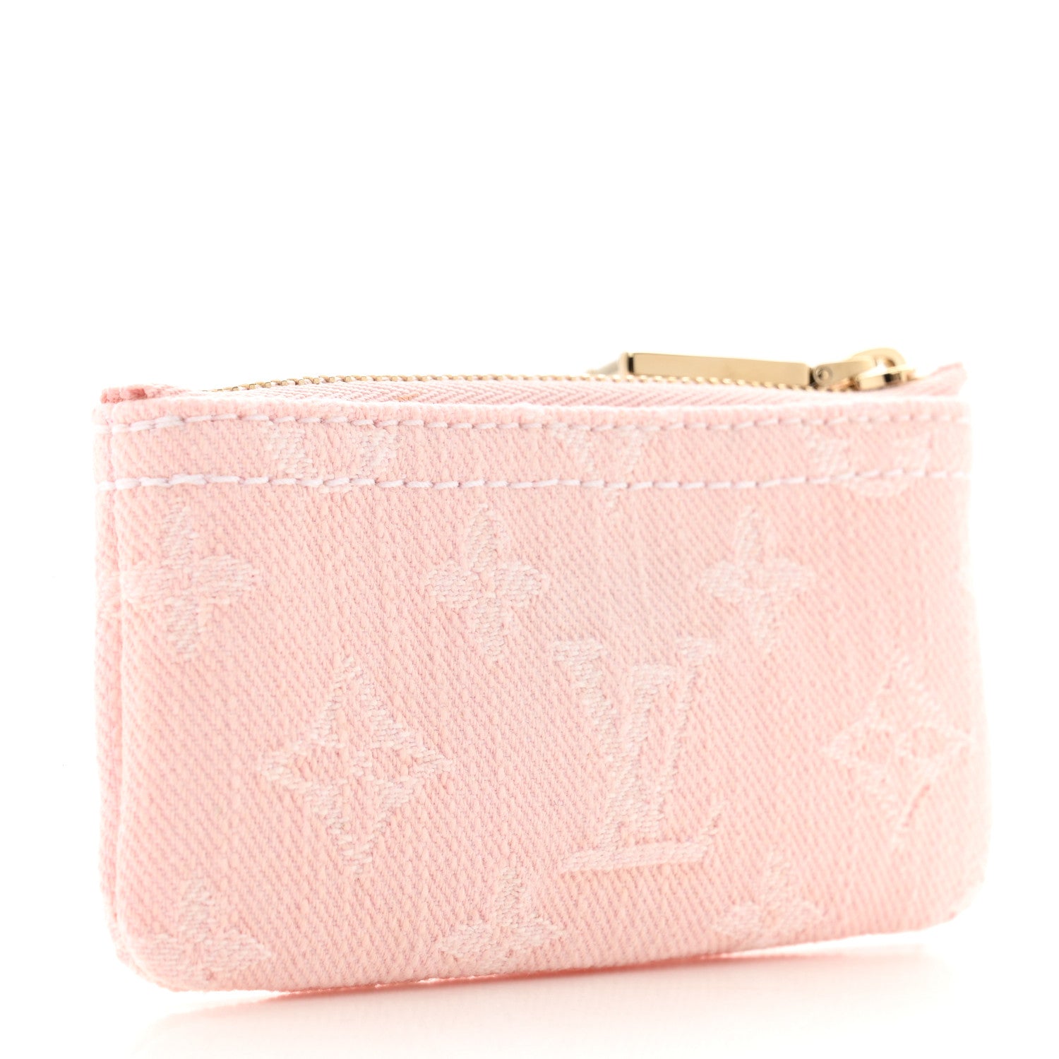 Louis Vuitton Monogram Denim Key Pouch Washed Pink 3 of 7