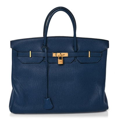 Hermes Togo Birkin 40 Bleu Saphir 1 of 18