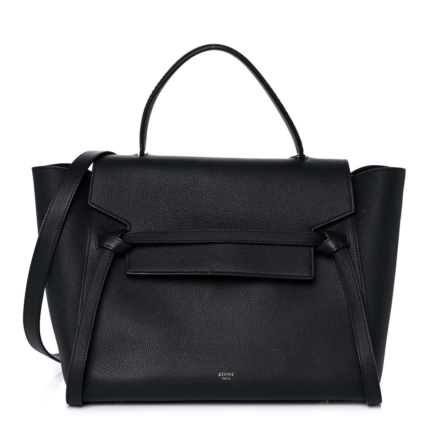 Grained Calfskin Mini Belt Bag Black