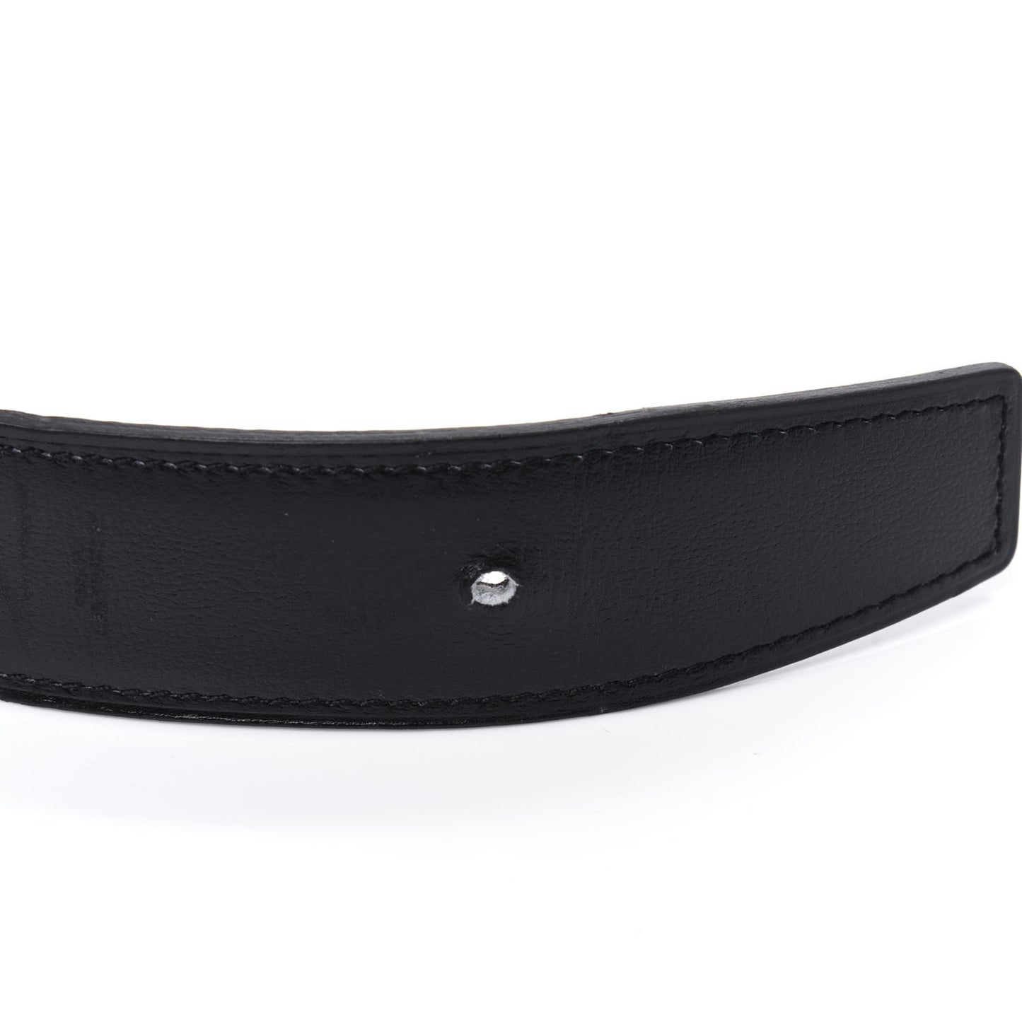 Box Taurillon Clemence 32mm Belt 80 Black Chocolate