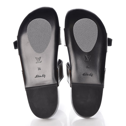 Louis Vuitton Monogram Bom Dia Mule Sandals 36 Black 5 of 10