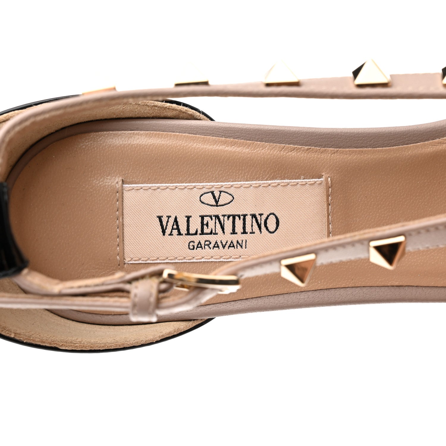 Valentino Garavani Patent Rockstud Cross Strap D'Orsay 55mm Pumps 35.5 Black Poudre 7 of 8