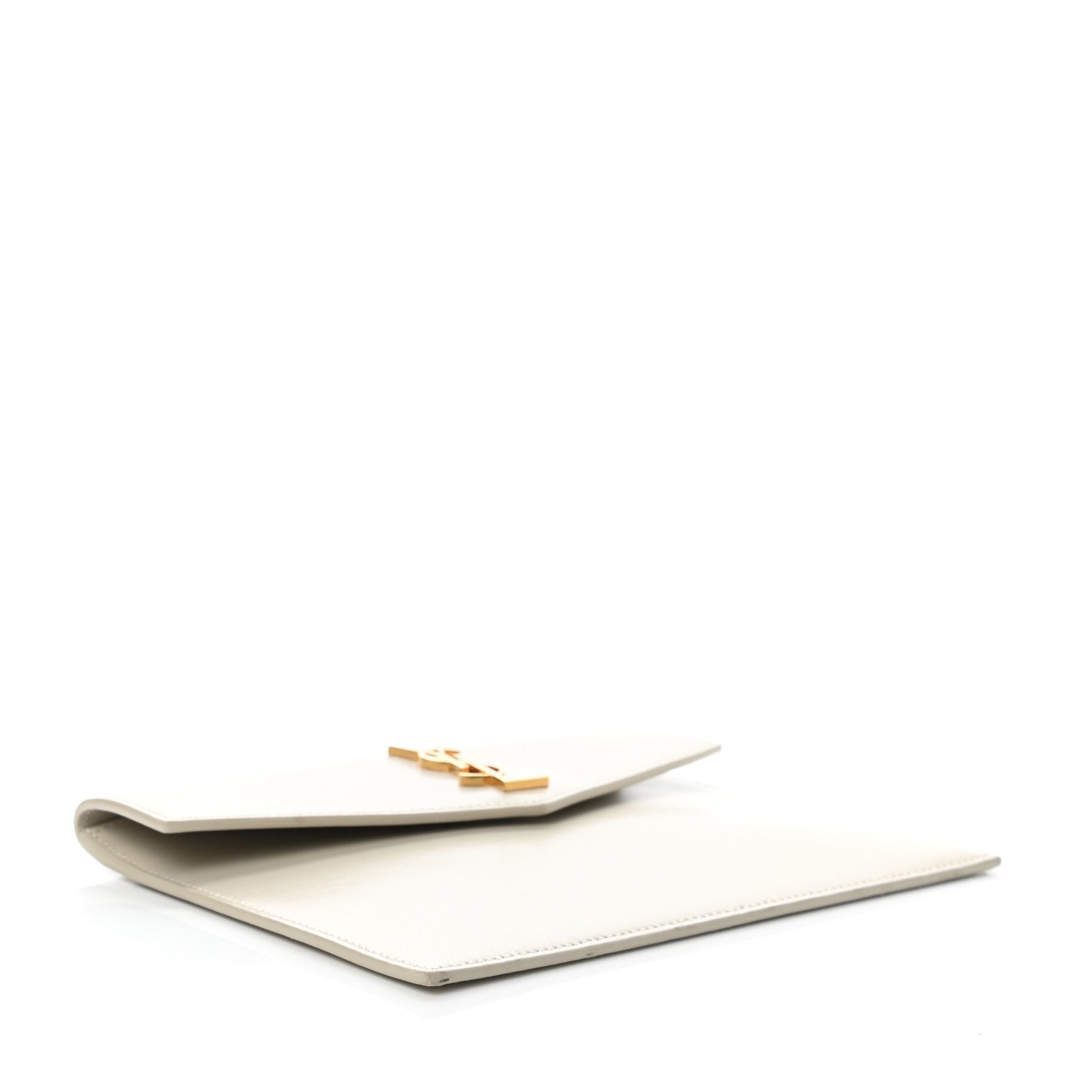 Saint Laurent Smooth Shiny Calfskin Uptown Baby Pouch Crema Soft 4 of 6