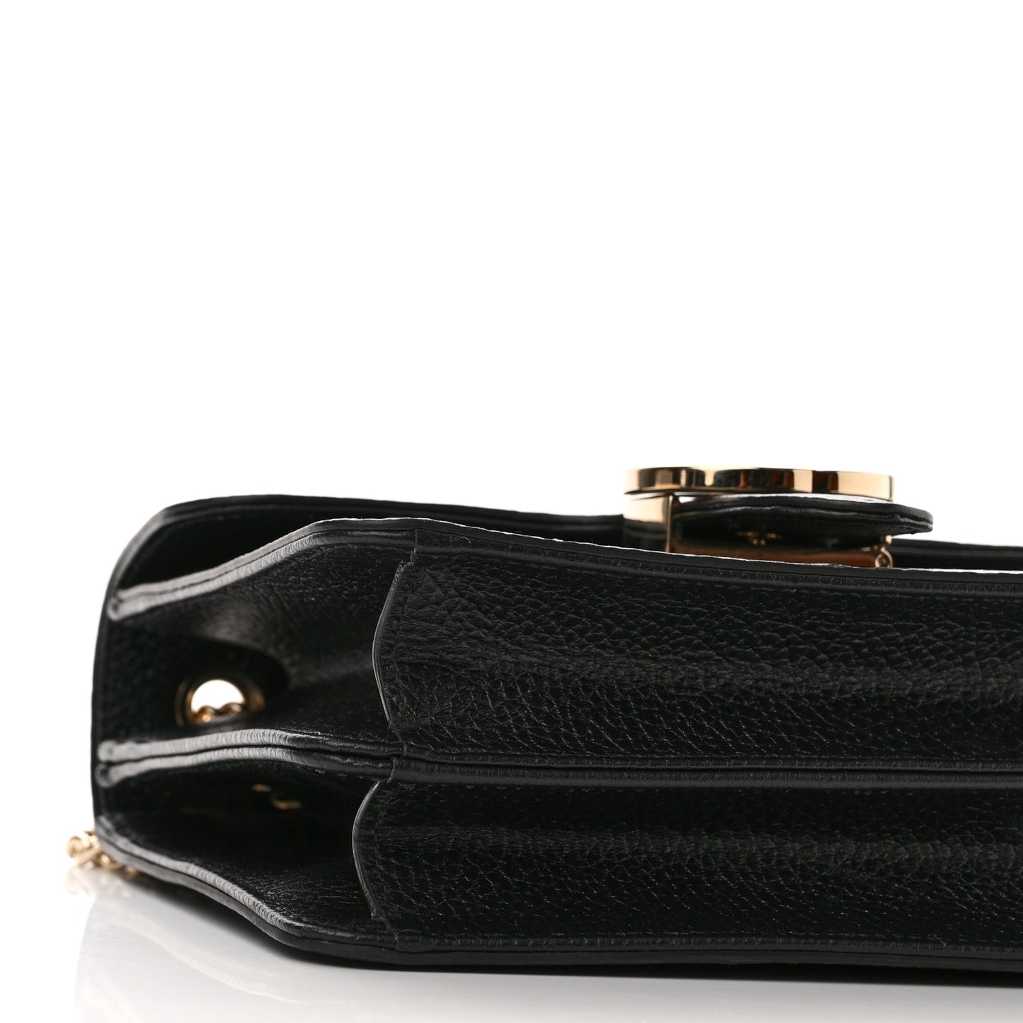 Dollar Calfskin Small Interlocking G Shoulder Bag Black