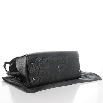 Fendi Cuoio Romano Selleria Bi-Color Large Peekaboo Iconic Satchel Black Mou 5 of 21
