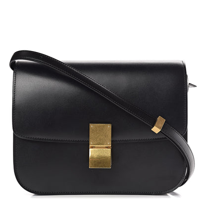 Celine Box Calfskin Medium Classic Box Flap Bag Black 1 of 11