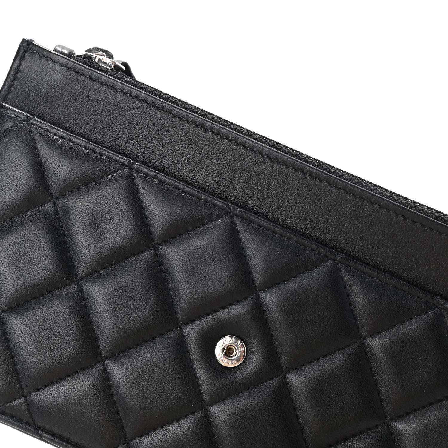Chanel Lambskin Quilted Wallet On Chain WOC Black 5 of 5