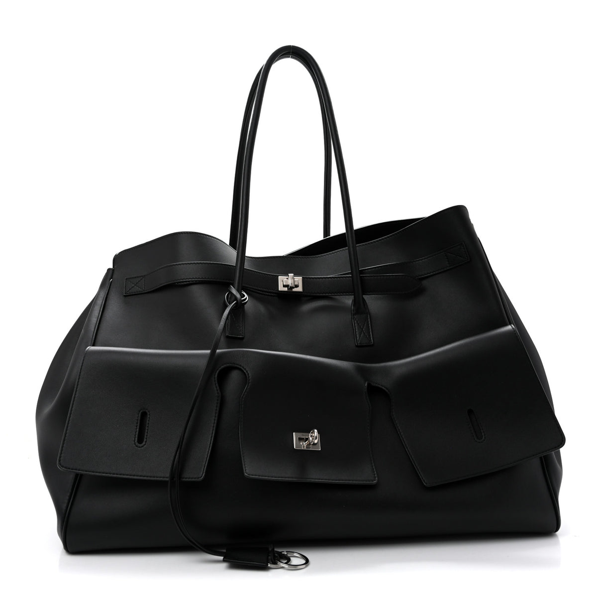 Balenciaga Smooth Calfskin XL Bel Air Carry All Bag Black 1 of 12