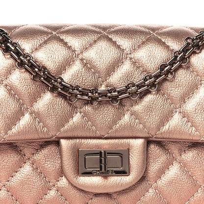 Chanel Metallic Grained Calfskin Quilted 2.55 Reissue Mini Flap Copper Pink 8 of 11