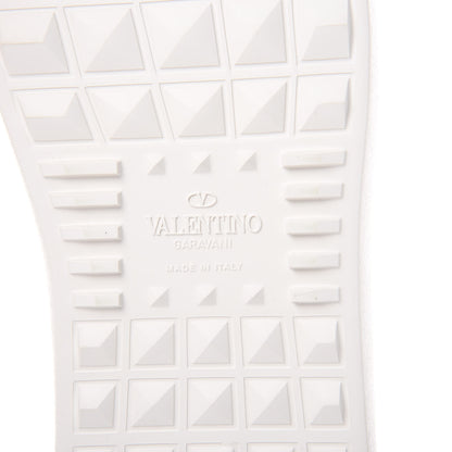 Valentino Garavani Calfskin Rockstud Open Sneakers 40 White Giacinto 7 of 9