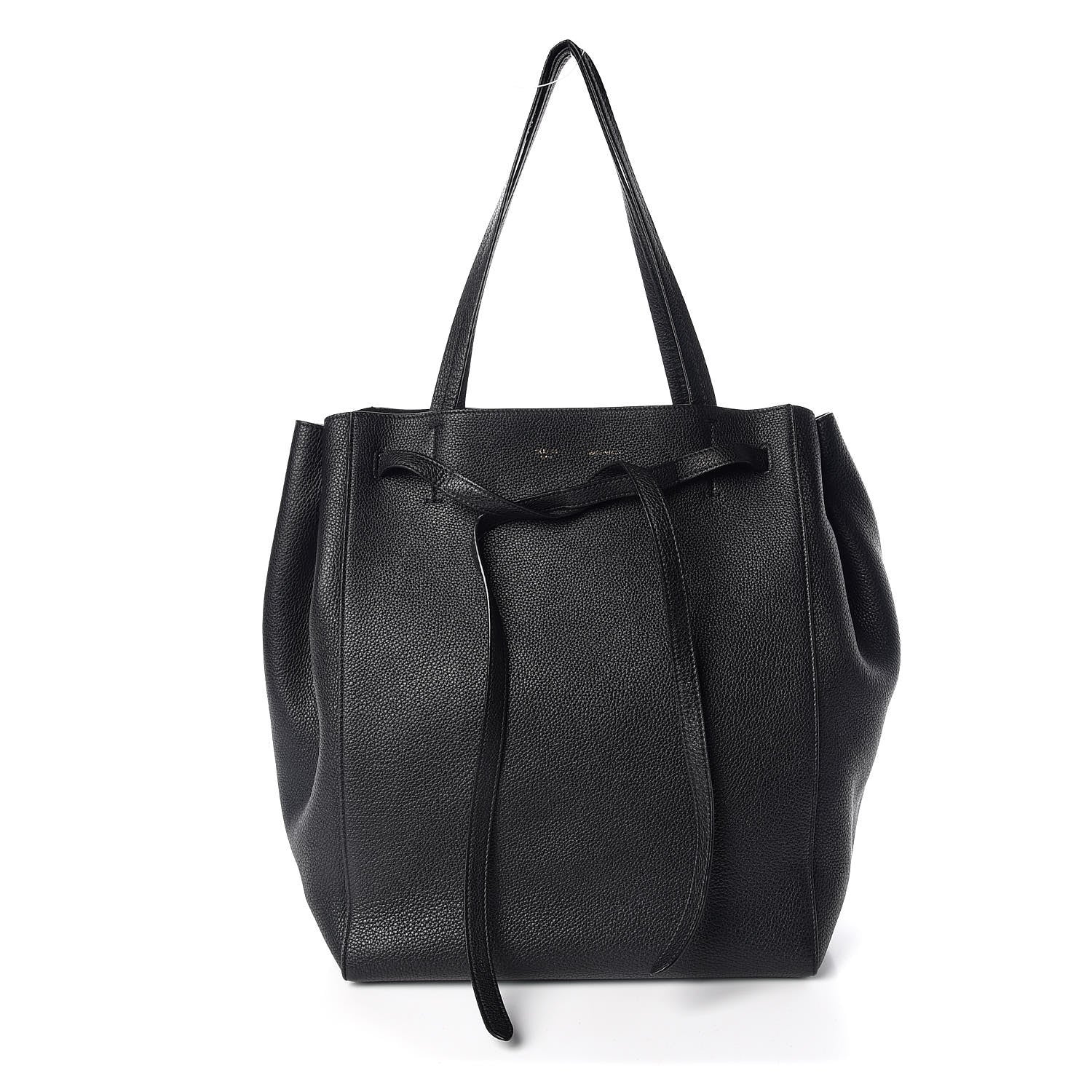 Celine Soft Grained Calfskin Medium Belt Cabas Phantom Black 1 of 9