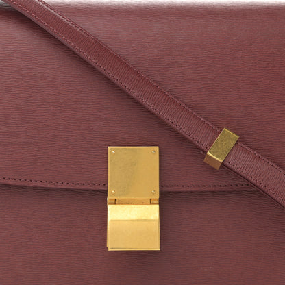 Celine Liege Calfskin Medium Classic Box Flap Bag Burgundy 8 of 11