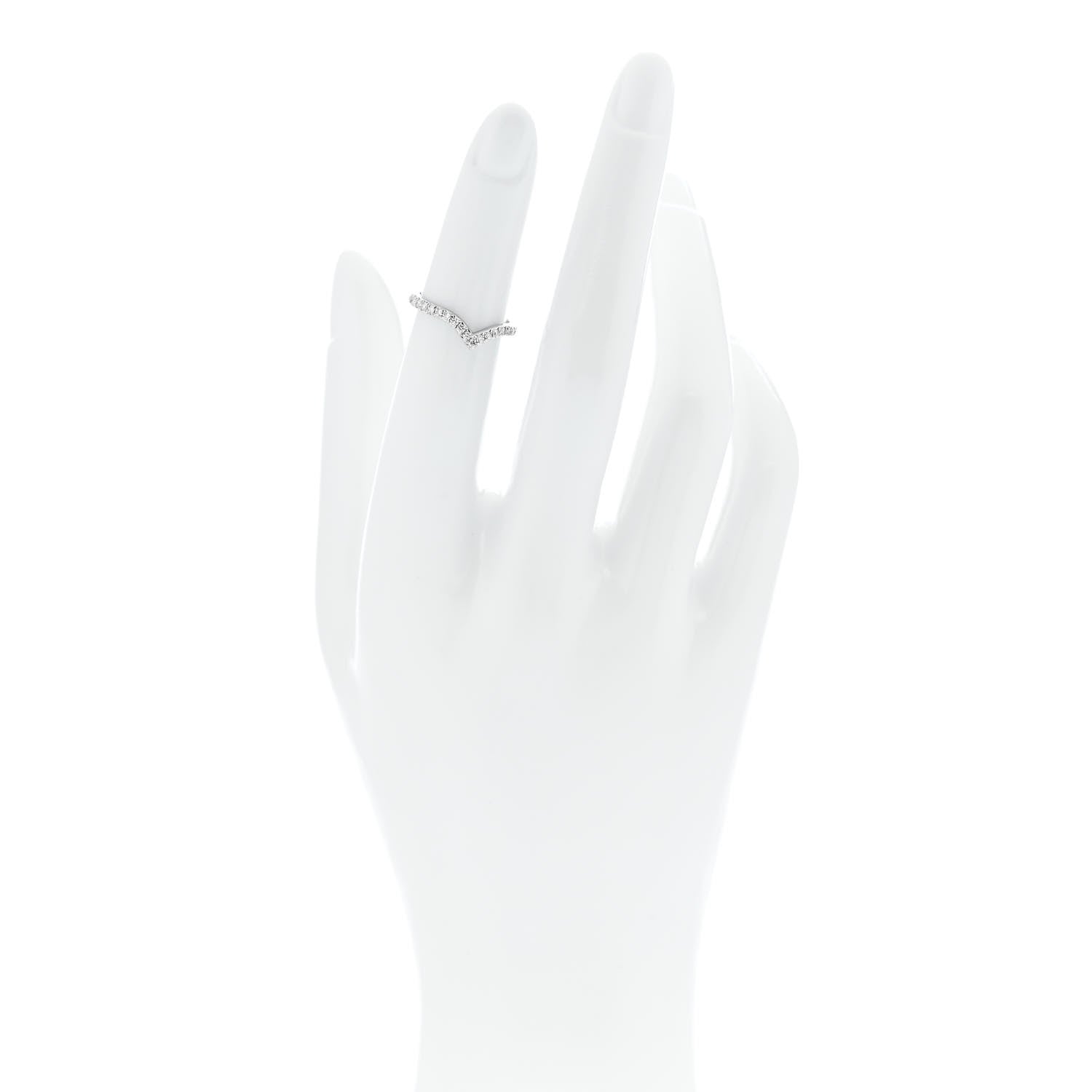 Tiffany Platinum Diamond Soleste V Band Ring 46 3.75 2 of 4