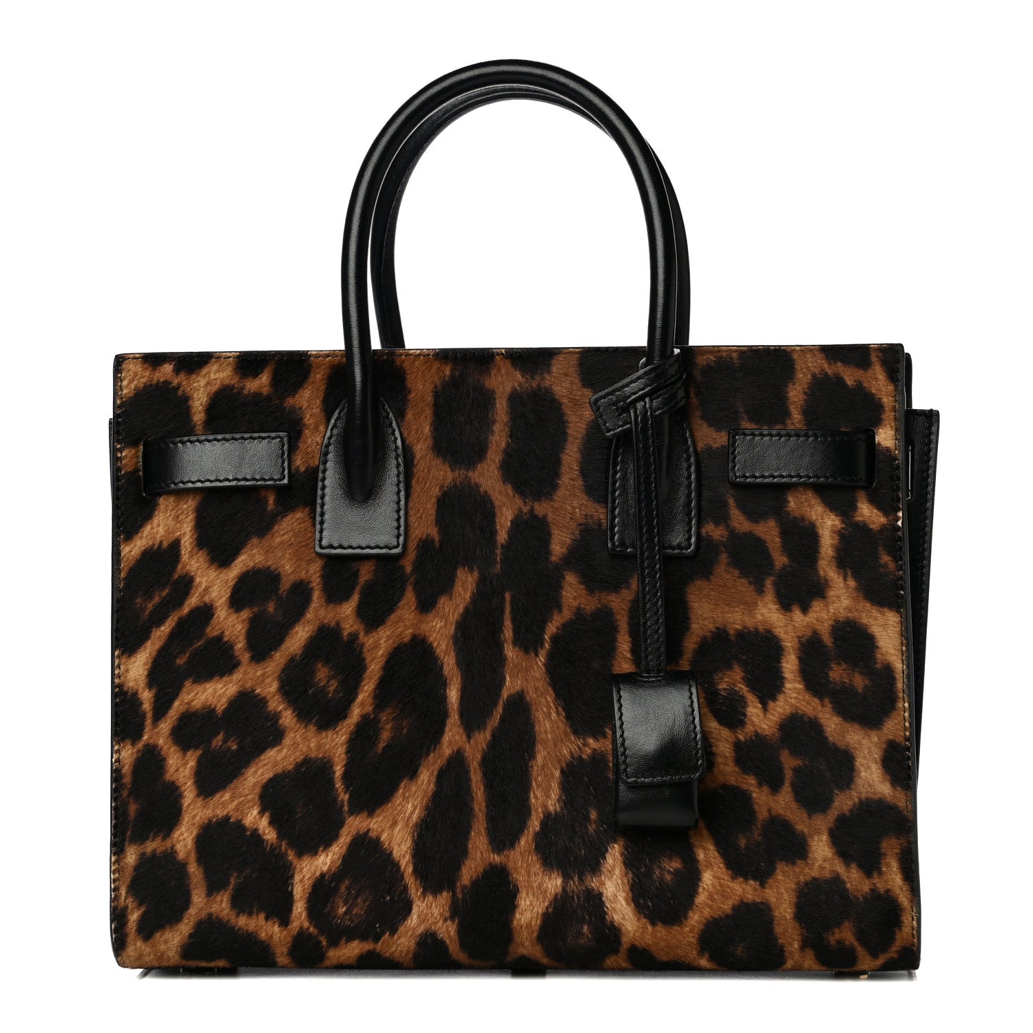 Saint Laurent Pony Effect Calfskin Leopard Print Baby Supple Sac De Jour 1 of 12