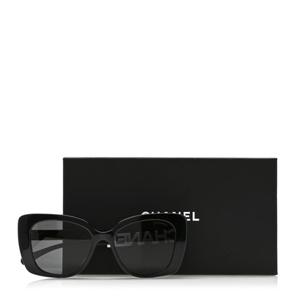 Chanel Acetate Strass Square Sunglasses 5422-B-A Black White 7 of 7