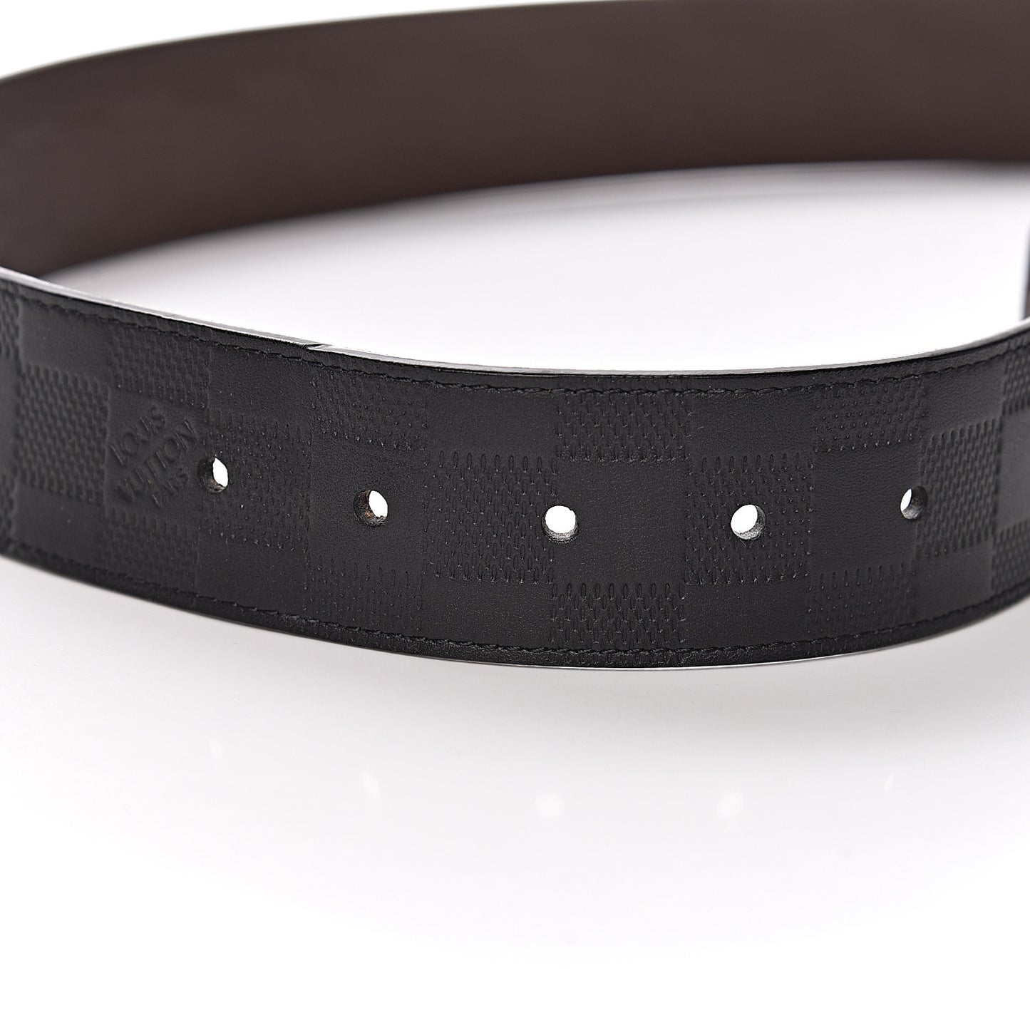 Damier Infini Calfskin 40mm Reversible Belt 100 Moka