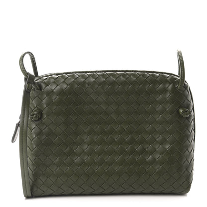Bottega Veneta Nappa Intrecciato Nodini Crossbody Messenger Moss 1 of 10