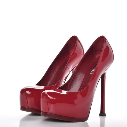 Saint Laurent Vitello Vernice Tribtoo 105 Pumps 35 Fuchsia 3 of 10