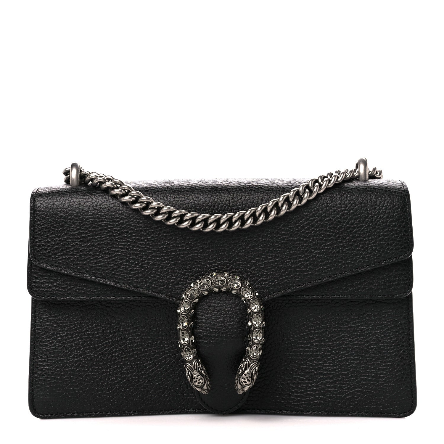 Gucci Pebbled Calfskin Small Dionysus Shoulder Bag Black 1 of 12