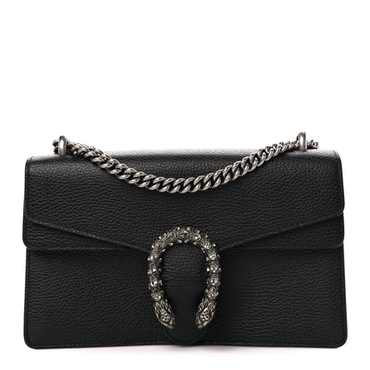 Gucci Pebbled Calfskin Small Dionysus Shoulder Bag Black 1 of 12