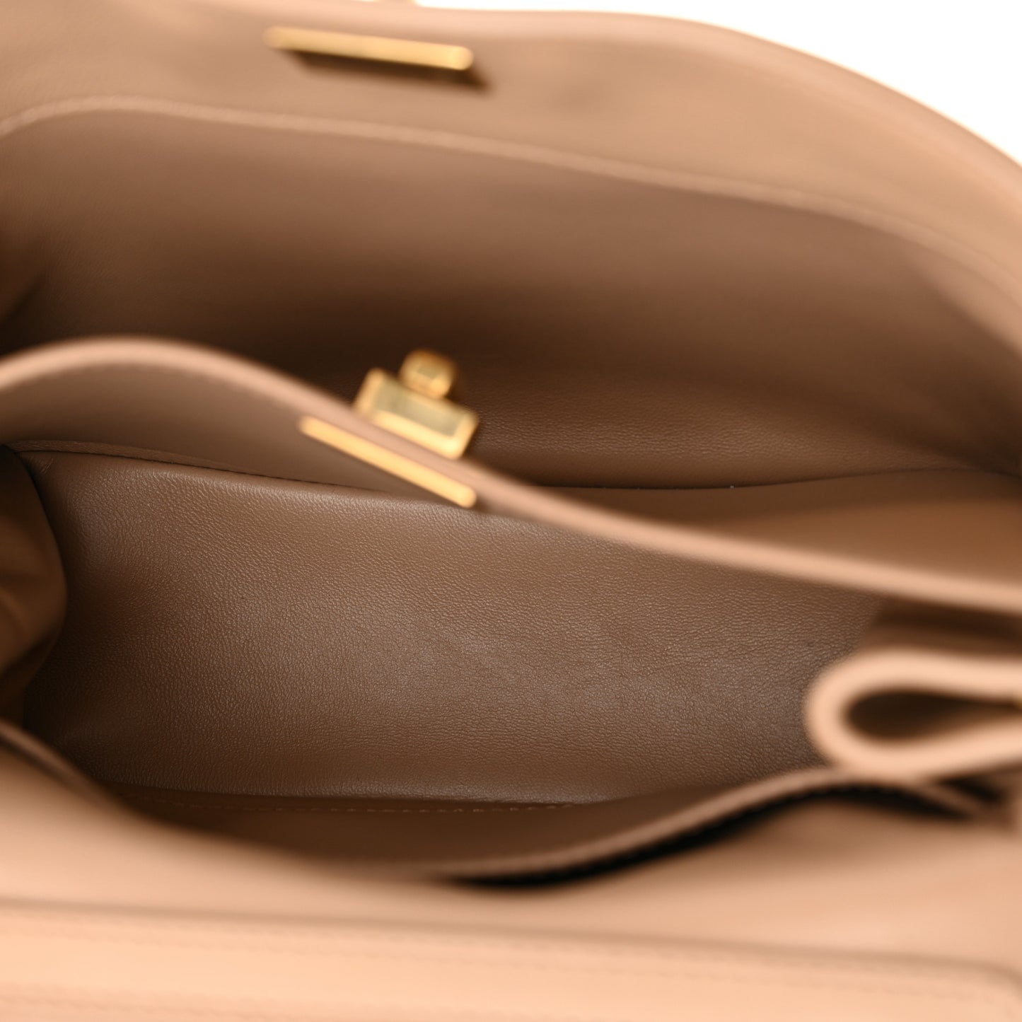 Natural Smooth Calfskin Mini Rodeo Top Handle Handbag Latte