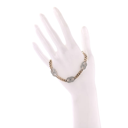 Chanel Crystal CC Chain Bracelet Gold Silver 2 of 5
