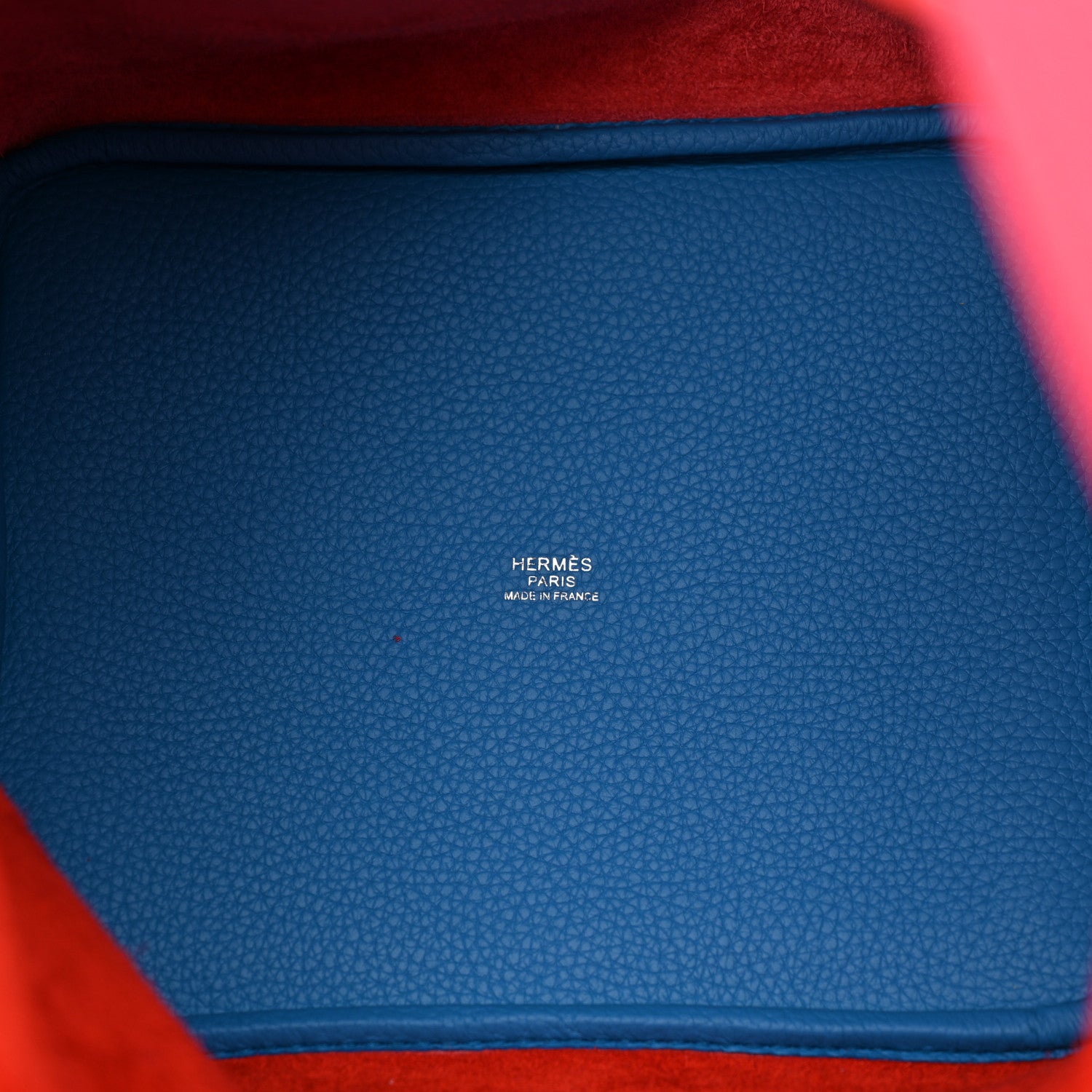 Hermes Taurillon Clemence Casaque Picotin Lock 22 MM Rouge de Coeur Rose Extreme Bleu Zanzibar 5 of 11